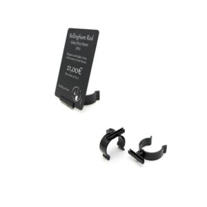 Edikio Bottle Neck Tag Holder, Black (Pack of 10)