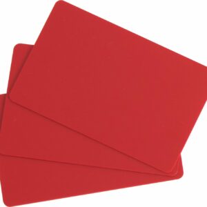 Red PVC Cards, 30 mil (Box of 100)
