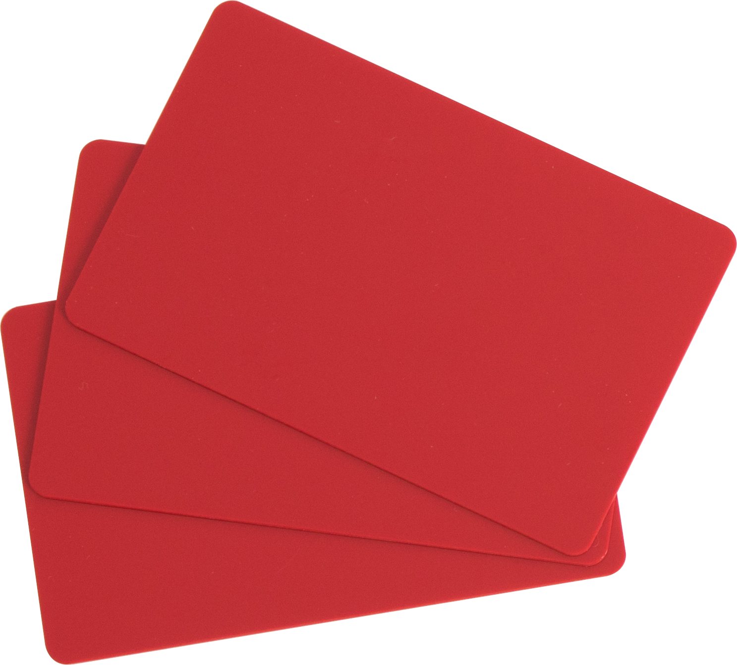 Red PVC Cards, 30 mil (Box of 100)